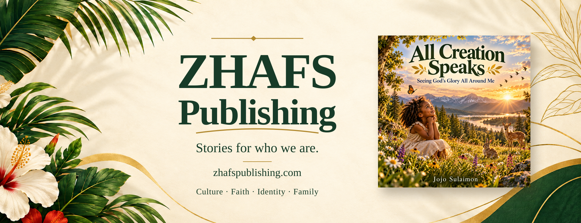 ZHAFS Publishing promotion featuring All Creation Speaks